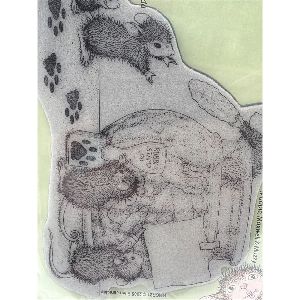 House Mouse Stampendous Cling Cookie Bandits hmcr21